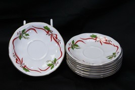 Favolina Poland Christmas Saucers 5 3/4&quot;  Lot of 8 - £17.41 GBP