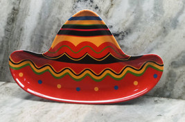 Fiesta Hat Snack Tray Melamine Tray 15x9 Inches - £15.73 GBP