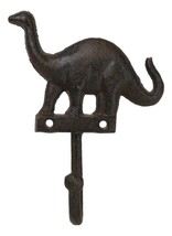 Pack Of 3 Cast Iron Rustic Jurassic Long Neck Brachiosaurus Dinosaur Wall Hooks - £17.73 GBP