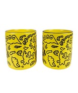 Set [2] MIKASA Fashion Plate Tribal CP002 Congo Pattern Yellow Black Mug - £31.15 GBP