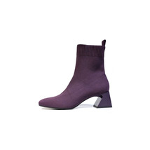 VIVAIA Boots 8.5 &#39;Regina Pro&#39; Purple Heeled Ankle Boots Square Toe Water... - £87.91 GBP