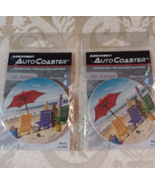 Car Coaster Absorbent Stone Beach Theme - New Lot Of 2 - $5.94