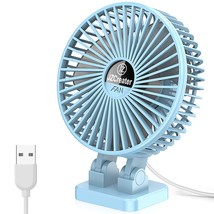 Usb Desk Fan, Mini Fan Portable, 3 Speeds Desktop Table Cooling Fan, Plu... - £15.16 GBP