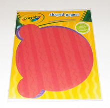 NEW Crayola 10 Shaped Patterned Papers Die Cut Craft Scrapbook Art Head ... - £6.69 GBP