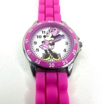 Disney Accutime Minnie Mouse Disney Watch  Pink Rubber Band New Battery - $8.59