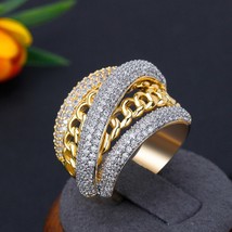 Bride Talk 2021 New Arrivals Wedding Ring For Women Cubic Zirconia Elegant Lady  - £23.84 GBP