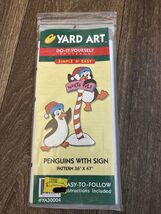 Yard Art DIY Pattern Penguins With North Pole Sign Christmas Holiday - $8.99