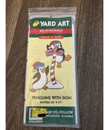 Yard Art DIY Pattern Penguins With North Pole Sign Christmas Holiday - $8.99