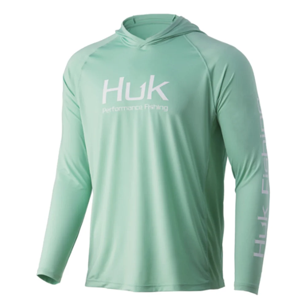 Sporting HUK Long-sleeved fishing shirt men&#39;s clothing hooded jacket sunscreen b - £45.50 GBP