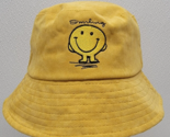 Maoli Maowai Smiling Smiley Face Yellow Corduroy Bucket Hat Retro - $23.00