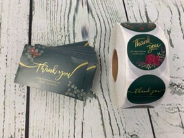 Thank You Cards and Stickers Set Thank You for Supporting My Small Business - £15.76 GBP