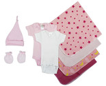 Girl 100% Cotton Essential Newborn Baby Girl 8 Piece Layette Set Newborn - £29.59 GBP