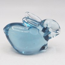 Silvestri Art Glass Bunny Rabbit Paperweight Figurine - $19.79