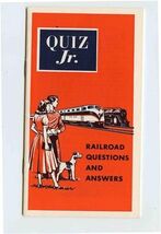 Quiz Jr. Railroad Questions &amp; Answers 1953 Association of American Railr... - $11.88