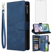 Compatible With Moto One 5G/One5G Uw/Moto G G5 Plus Wallet Case And Tempered Gla - £23.59 GBP