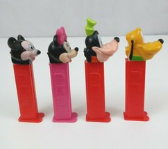 Vintage Lot Of 4 Disney Pez Dispensers Minnie, Mickey, Goofy, &amp; Dog Pluto - $12.60