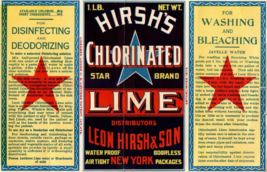 Vintage Label Hirsh&#39;s Chlorinated Lime - $677.40 MXN