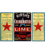 Vintage Label Hirsh&#39;s Chlorinated Lime - $48.88 CAD