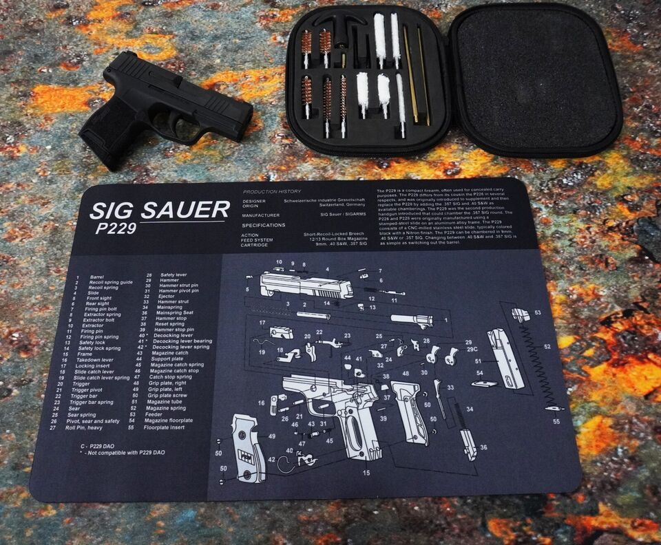 Sig Sauer P229 Gun Cleaning Mat with Universal Cleaning Kit Diagram Sche... - $24.99