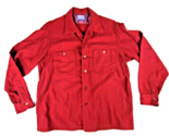 Pendleton Woolen Mills 100% Wool Button Front Shirt Red Pit Pit 20&quot; Leng... - £21.67 GBP