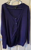Lane Bryant Cardigan Sweater Navy Blue Size 22/24 - £11.66 GBP