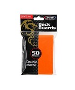 Orange Double Matte Deck Guards Holder with 50 Sleeves - $6.99