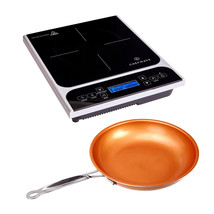 Lcd 1800W Portable Induction Cooktop W/ Safety Lock, Bonus 10In Fry Pan - £106.32 GBP