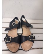 Clarks Black Flat Strappy Sandals Size UK 6 D EU 39 - £31.61 GBP