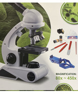 Microscope Science Kit for Kids w LED Lights 80x, 200x,450x Magnificatio... - £28.58 GBP