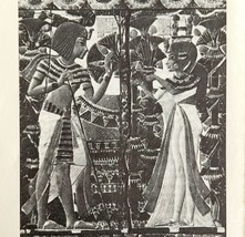 1942 Egypt Tutankhamun Panel Carving Historical Print Antique Ephemera 8x5  - $19.99