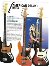 Fender American Deluxe Series Jazz Bass V guitar advertisement with Janis Tanaka - £3.39 GBP