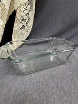 ANCHOR HOCKING CLEAR GLASS BAKING LOAF PAN small meatloaf bread Oven Microwave - £7.03 GBP