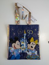 NEW Disney 50th Anniversary Tote Bag Walt Disney World Shopping Reusable Blue - $13.95