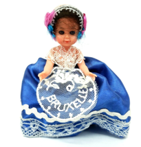 BRUXELLES Belgium Doll Open/ Close Eyes jointed 3.5&quot; Vintage Souvenir - £5.23 GBP