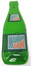 Flat Mountain Dew Bottle Wall Art Handmade 1970s Green Glass - £22.40 GBP