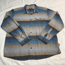 Patagonia LS Lightweight Fjord Flannel Men&#39;s Size L Striped Organic Cotton - $1,093.83 MXN