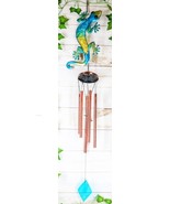 Green Camouflage Gecko Lizard Copper Metal Wind Chime 40&quot;Long Resonant O... - $34.28 CAD