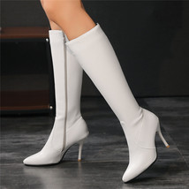 Spring Autumn Women Knee High Boots Woman High Heel Long Boots Botas Small Plus  - £64.05 GBP