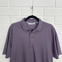 Travis Mathew Polo Shirt Mens Large Golf Purple Pima Cotton Polyester Blend - $19.59