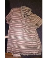 Check Gingham Mod Teddy Boy Vintage Beige Polo Burgundy Grey Black Shirt... - $10.00