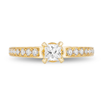 Enchanted Disney Fine Jewelry 14K Yellow Gold 3/4 CTTW Anna Engagement Ring - £49.09 GBP