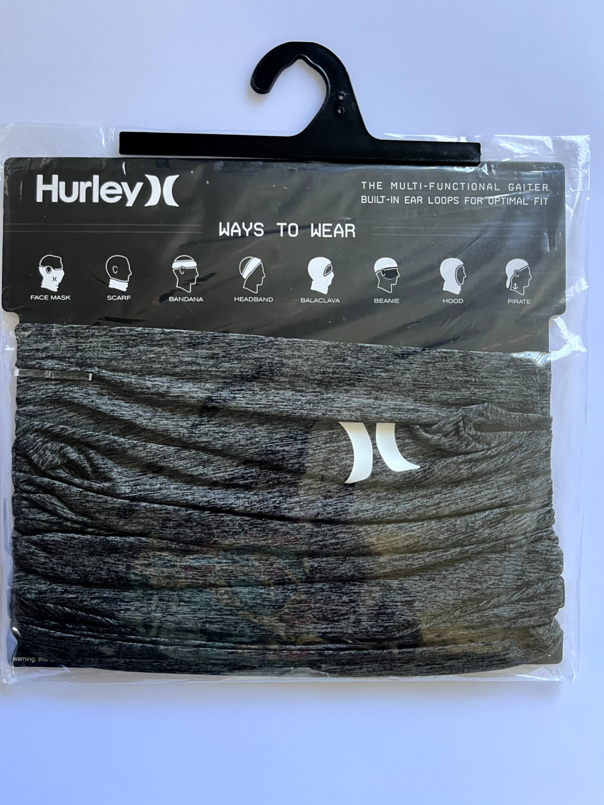 Hurley The Multi - Functional Gaiter withBuilt in Ear Loops for Optimal ... - $10.88