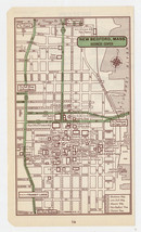 1951 Original Vintage Map Of New Bedford Massachusetts Downtown Business Center - £14.37 GBP