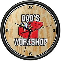 SignMission Beagle DADS Workshop Wall Clock Father Mechanic Garage Gift - $35.99