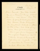 Frank Nelson Doubleday Handwritten Letter Signed Autographed ALS - £55.22 GBP