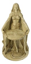 Celtic Irish Triple Goddess Mother Of All Gods Danu 15.5&quot;H Statue Faux W... - $84.99