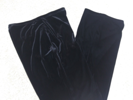 Talbots Sz Small Black Pants Velvet look Elastic Waist Soft Poly Blend Washable - £10.04 GBP
