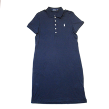 NWT Polo Ralph Lauren Polo Sheath in Navy Blue Cotton Henley T-shirt Dress L - £35.34 GBP