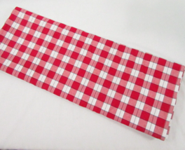 LONGABERGER Picnic Plaid Red Cotton 52 x 116 Oblong Tablecloth - $46.00