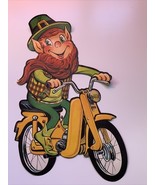 Beistle St. Patricks Leprechaun  Decoration Die Cut Motorcycle Double Sided - $468.29 MXN